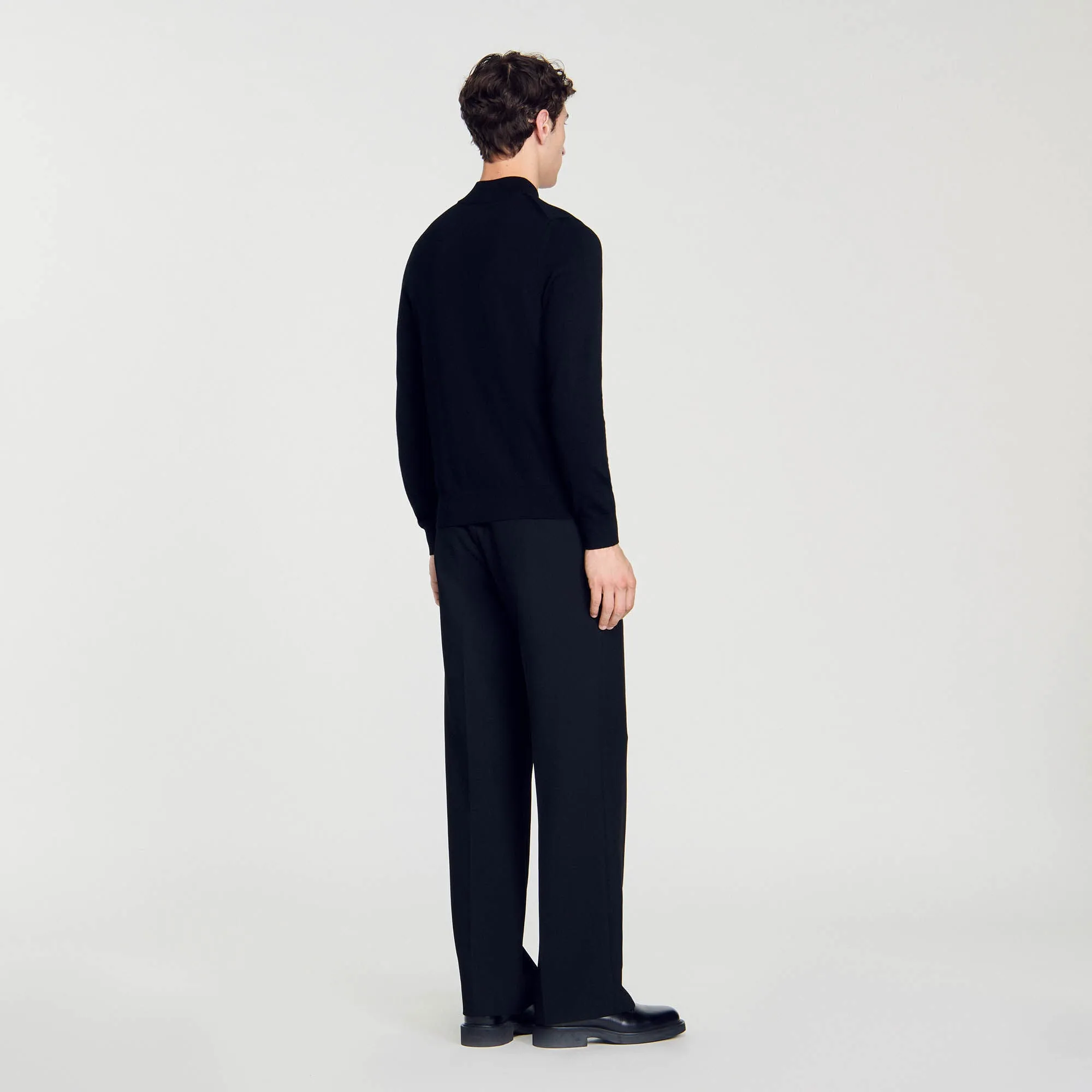 Industrial Funnel Neck Sweater Black