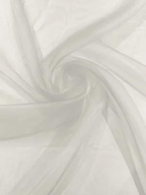 Ivory 58/60"Wide 100% Polyester Soft Light Weight, Sheer Crystal Organza Fabric Sold By The Yard