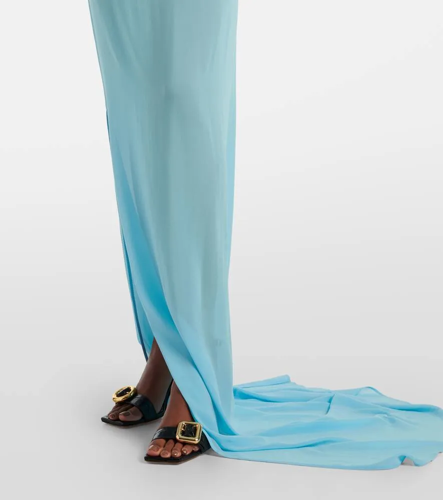Jacquemus The Ameno silk-blend gown