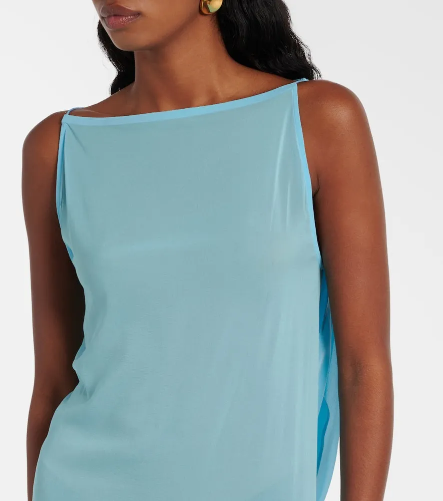 Jacquemus The Ameno silk-blend gown