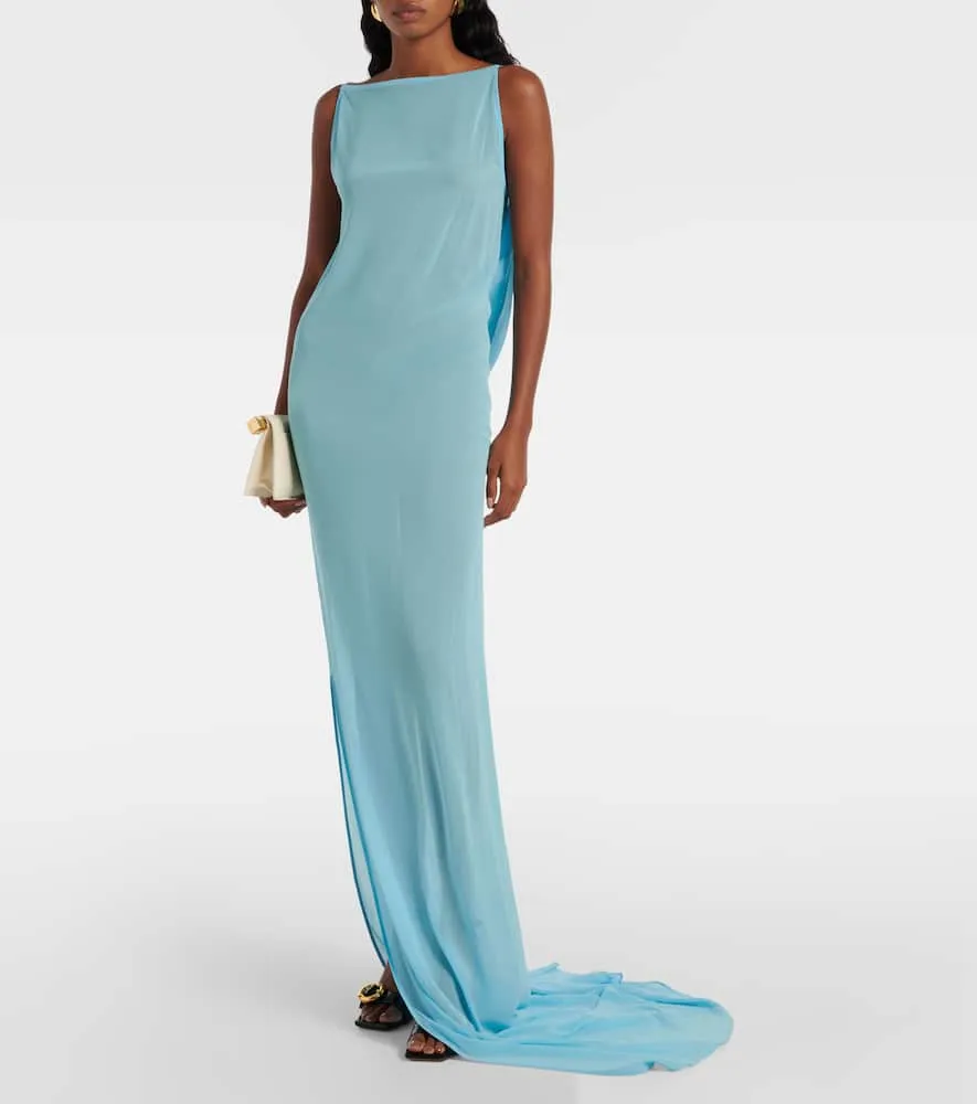 Jacquemus The Ameno silk-blend gown