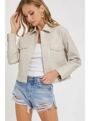 Jen Faux Leather Jacket