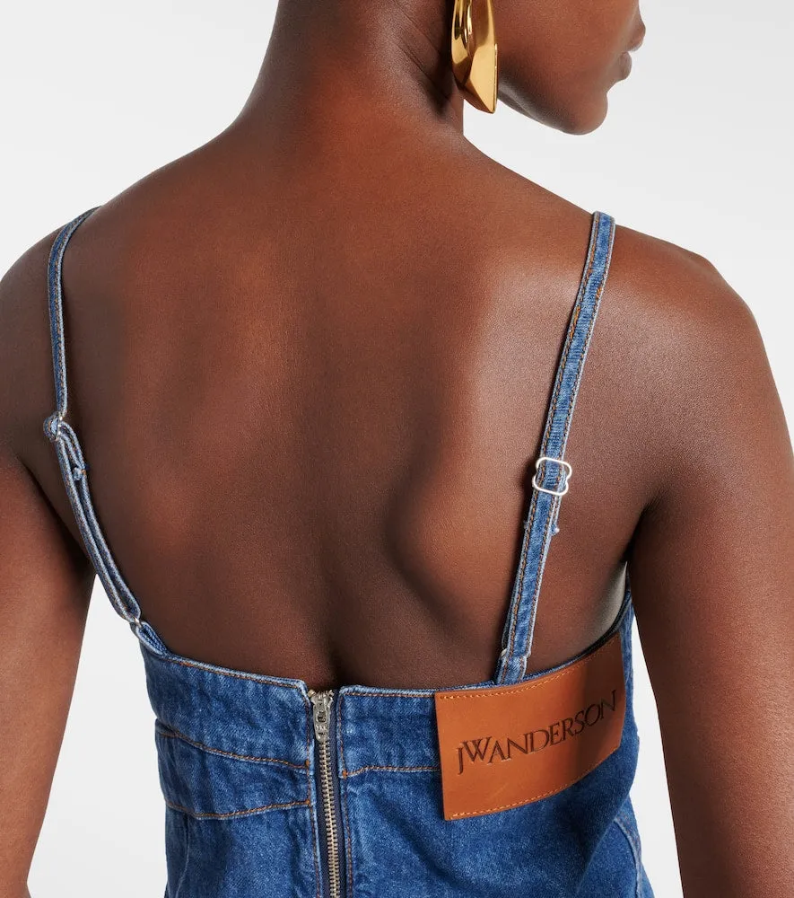 JW Anderson Asymmetric denim midi dress