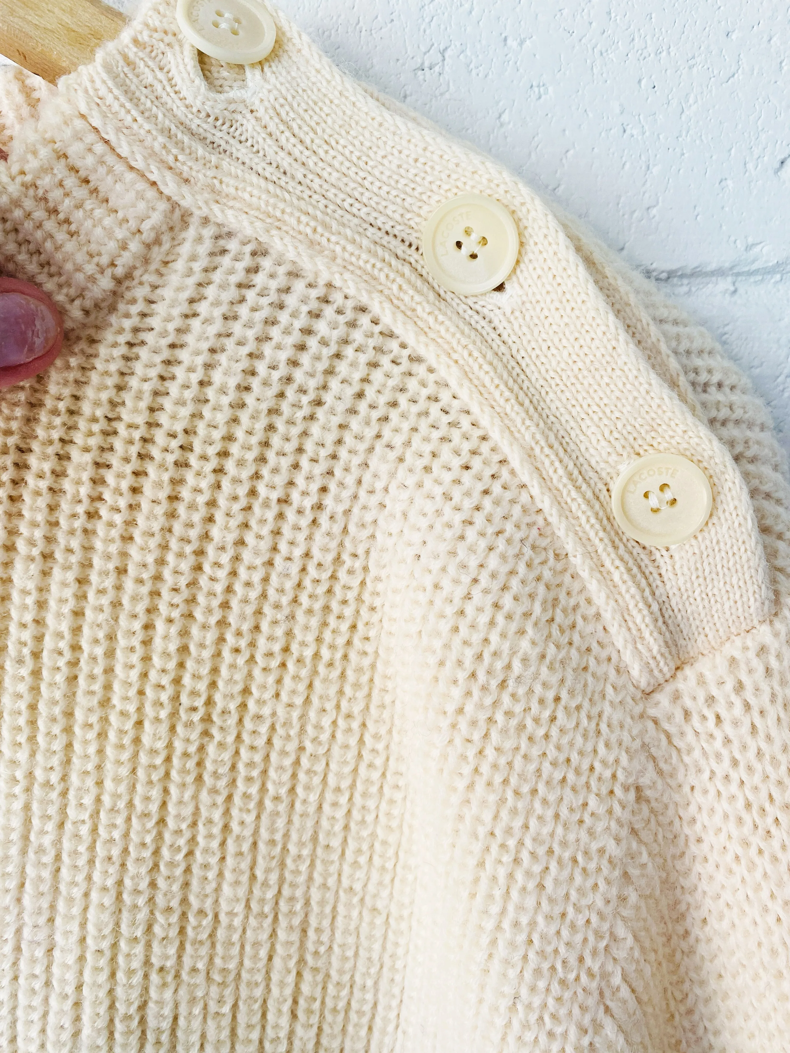 Lacoste Wool Striped Sweater, Women's XXL