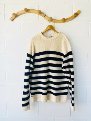 Lacoste Wool Striped Sweater, Women's XXL
