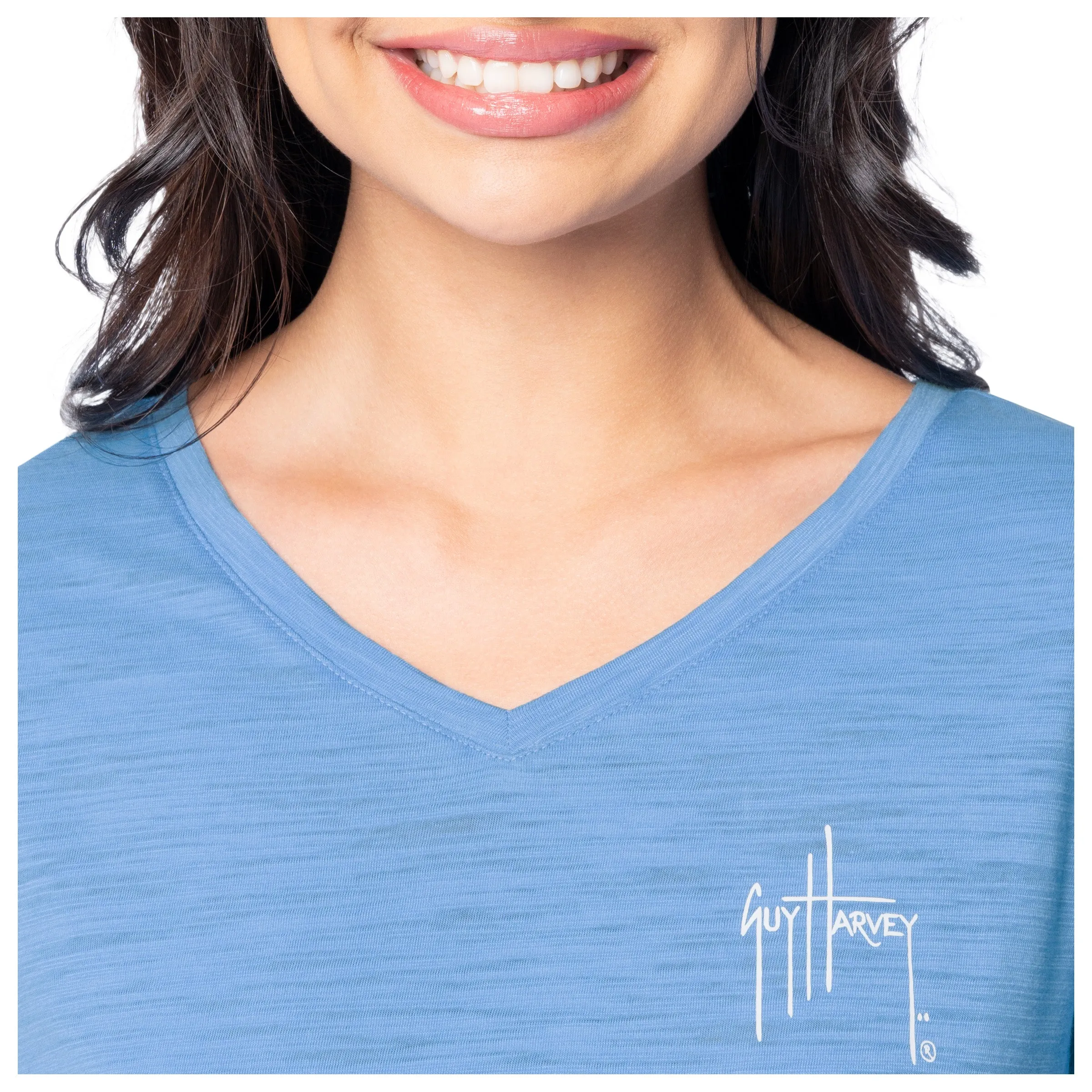 Ladies Anchored Relaxed V-Neck Top