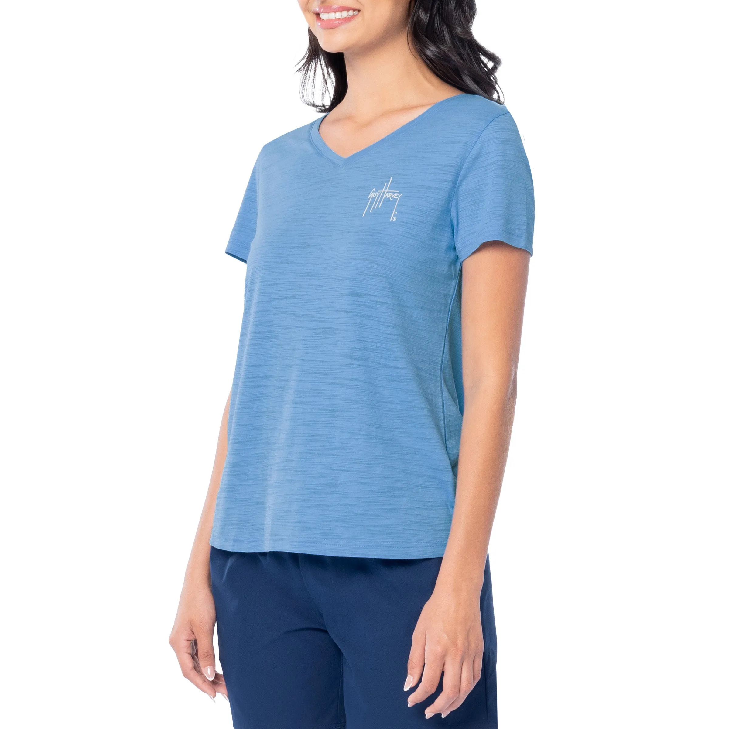 Ladies Anchored Relaxed V-Neck Top