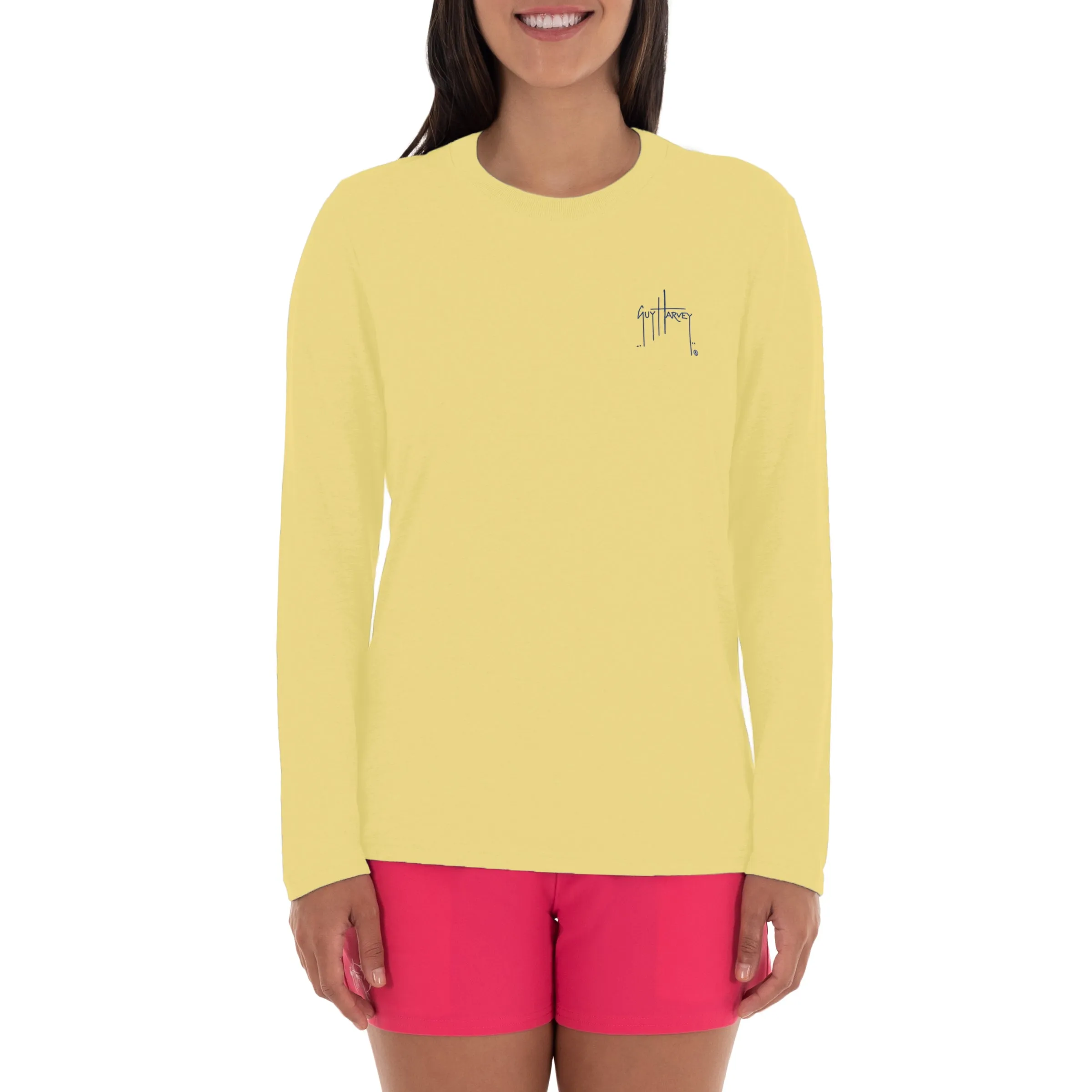Ladies Fresh Floral Long Sleeve Yellow T-Shirt