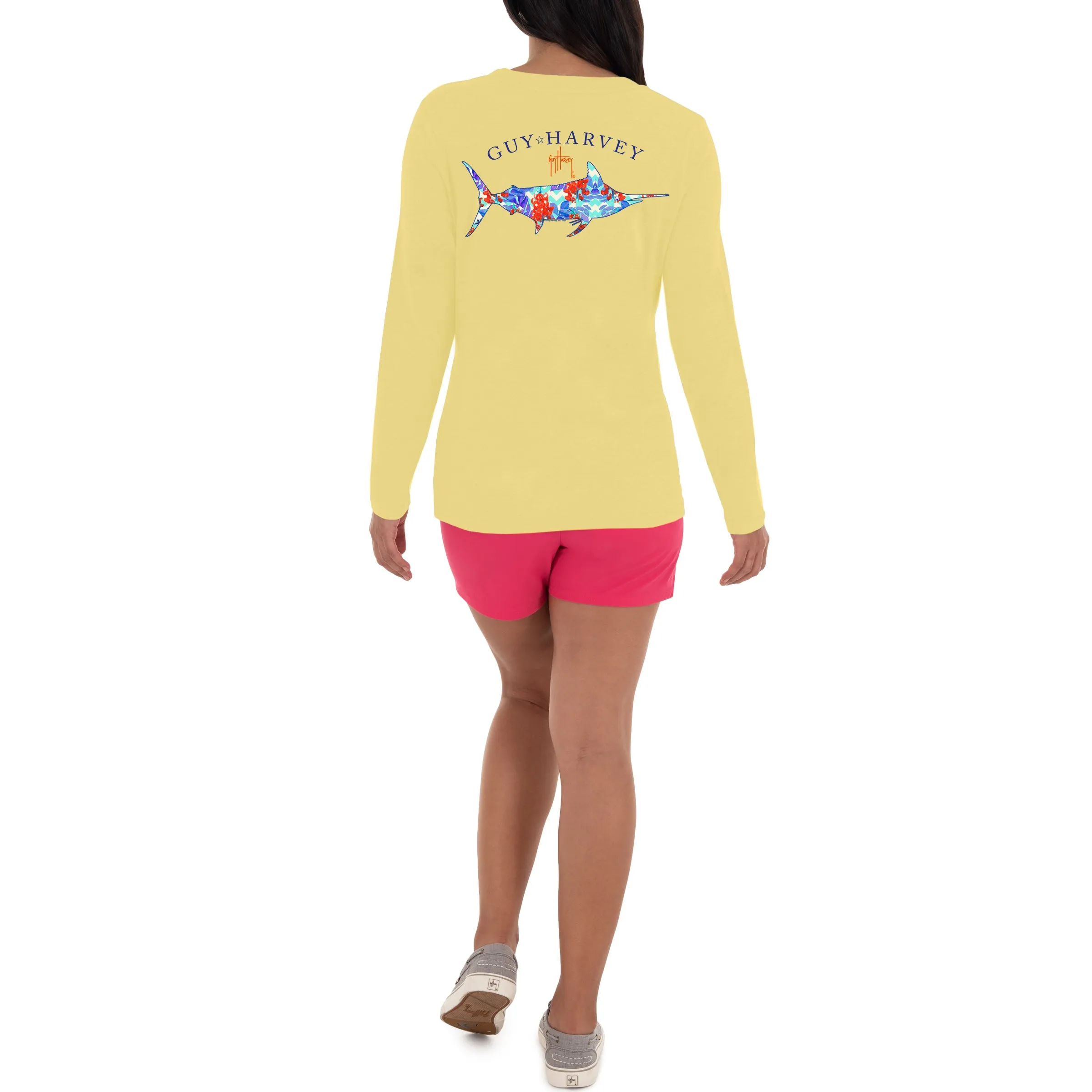 Ladies Fresh Floral Long Sleeve Yellow T-Shirt