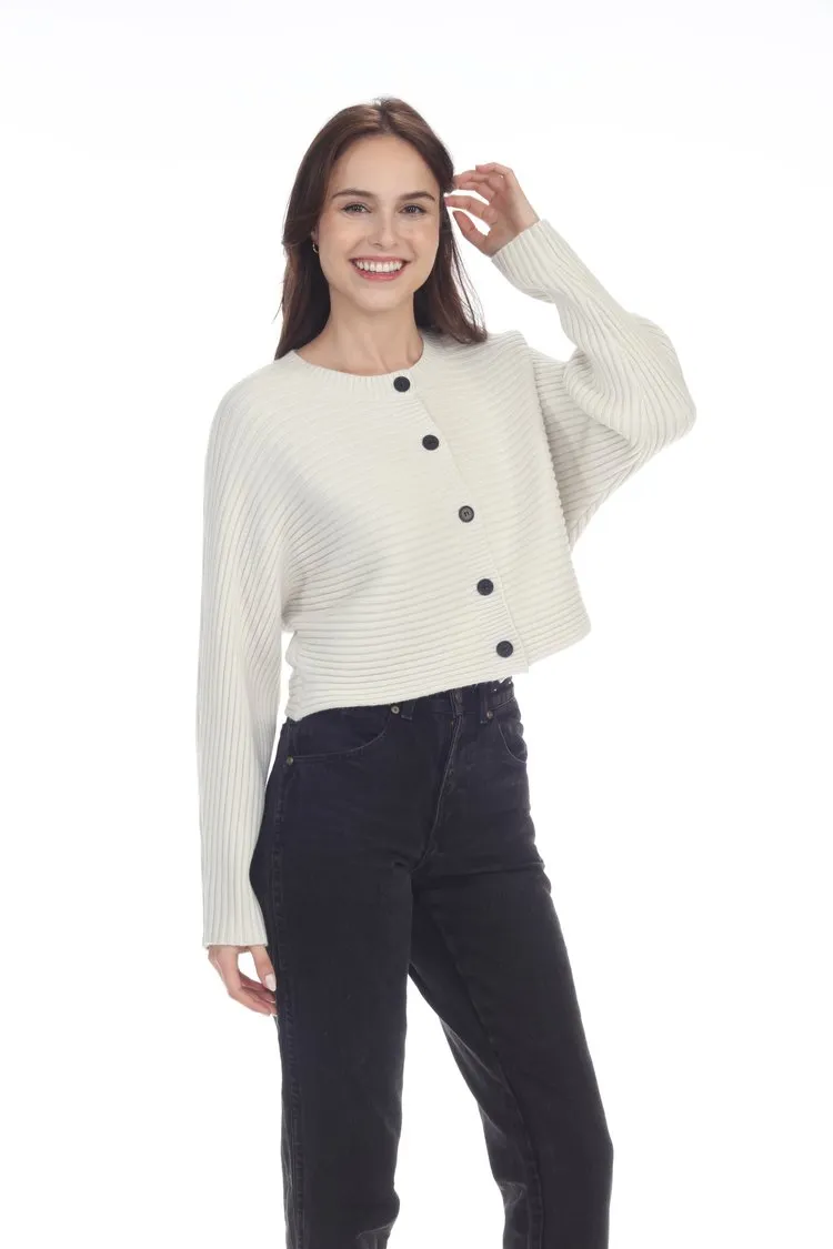 LAUREN RIBBED CARDI