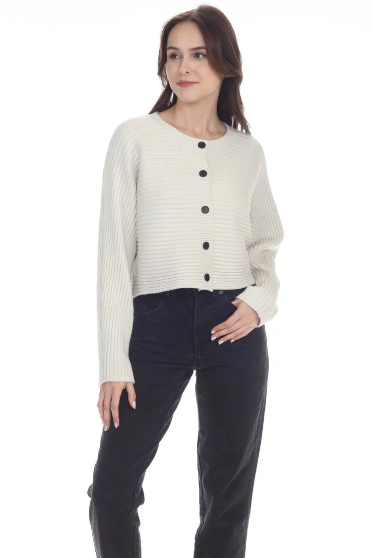 LAUREN RIBBED CARDI