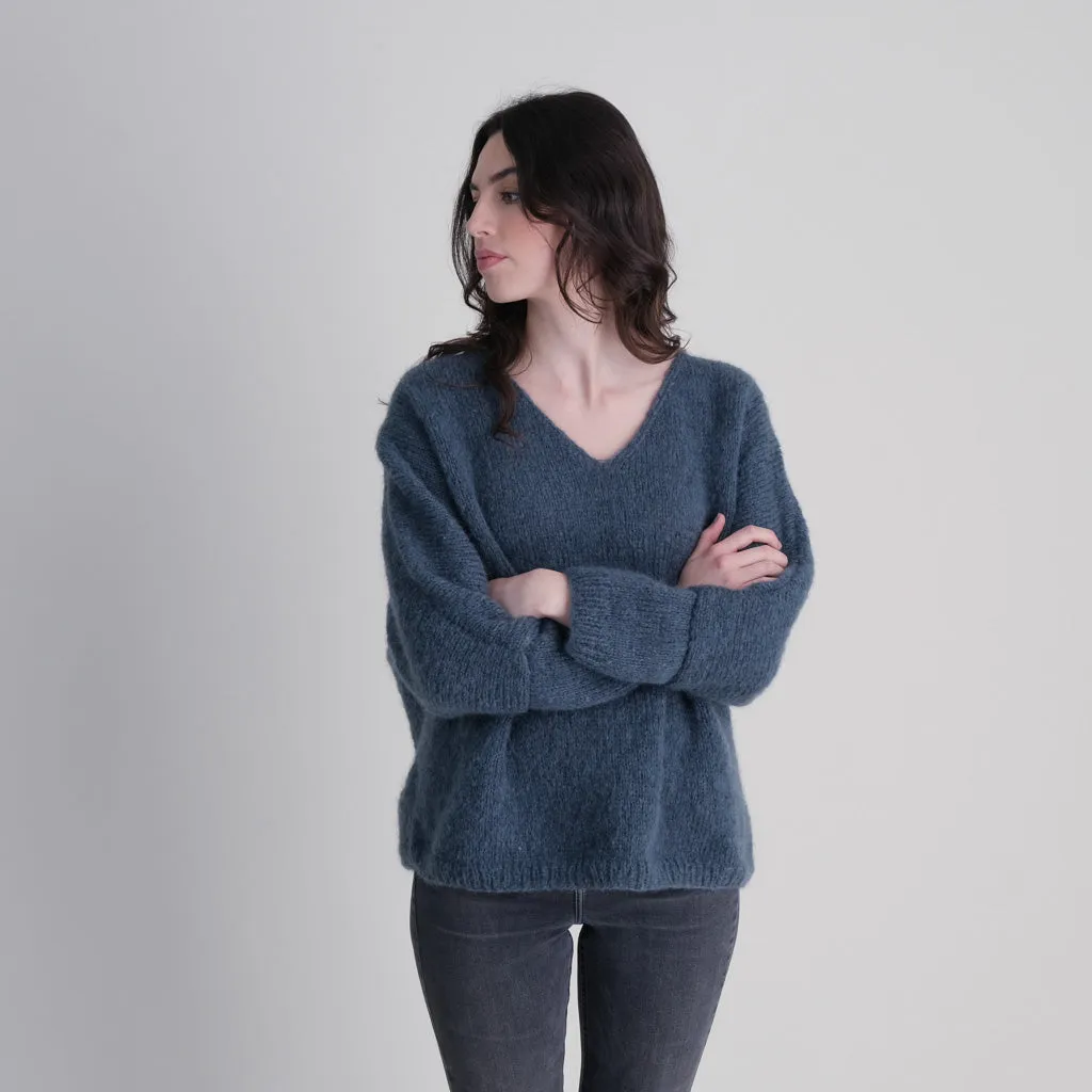 Leah V Neck Wool Jumper