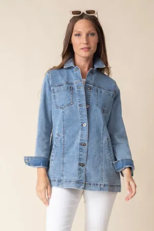 Light Wash Denim Boyfriend Jacket