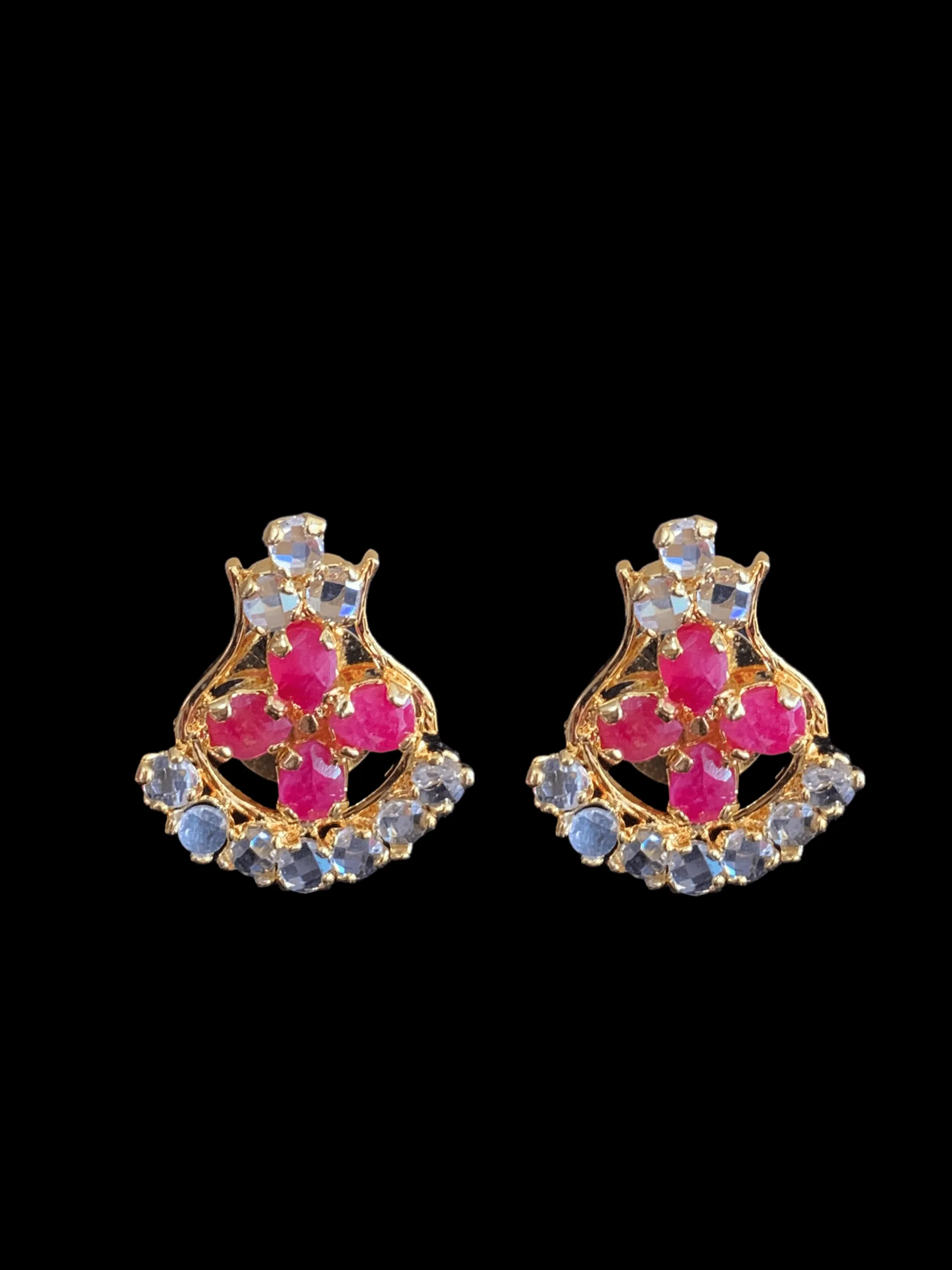 LN136 Ruby long  necklace  set in fresh water pearls ( READY TO SHIP )