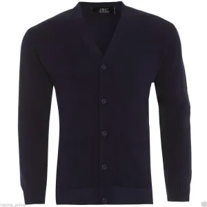 Mens Plain Knitted V Neck Buttoned Cardigan