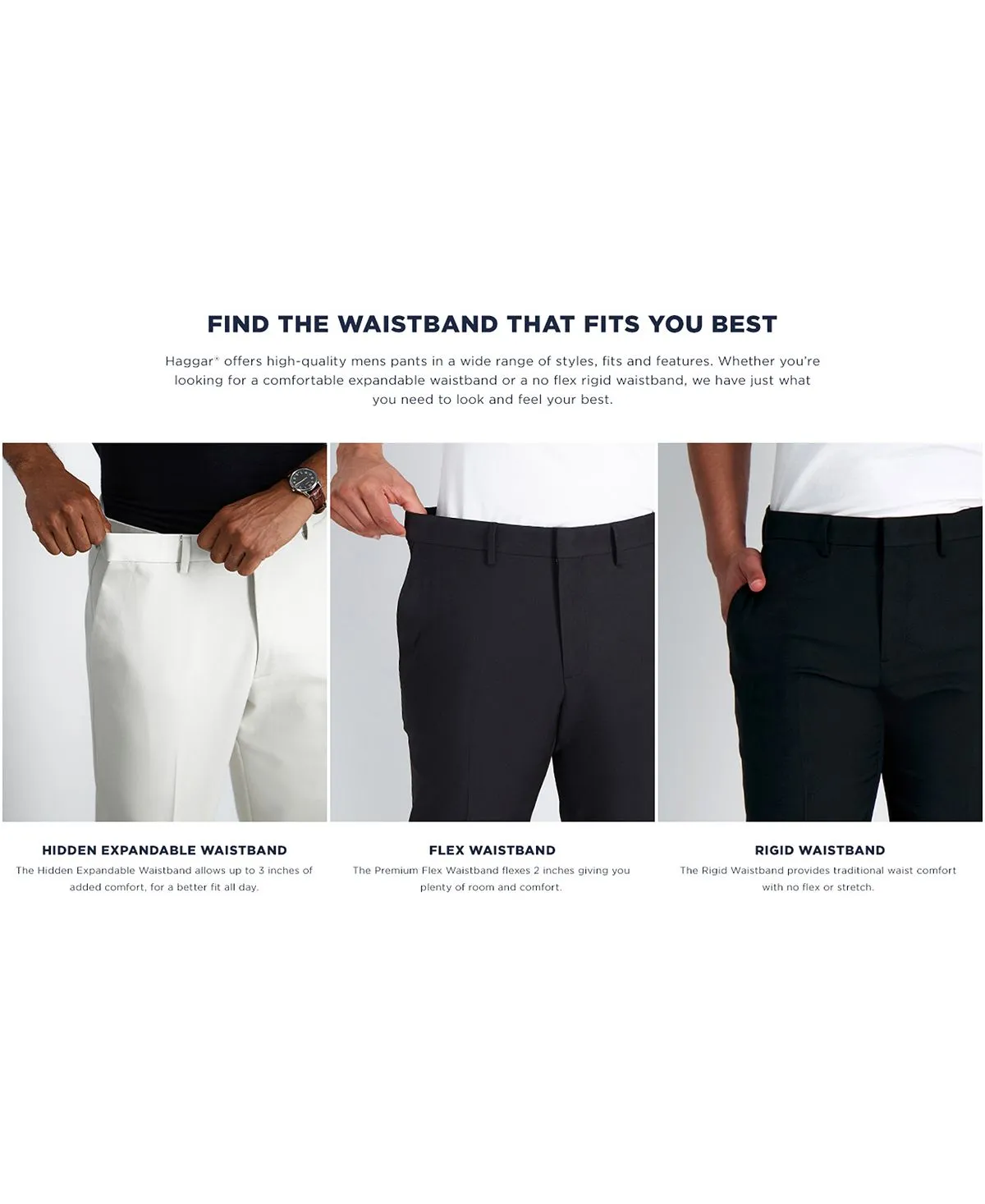 Men's Premium Plain Pleated Classic Pants Comfort Stretch Classic-Fit Haggar , multi