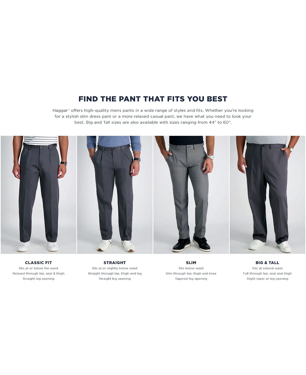 Men's Premium Plain Pleated Classic Pants Comfort Stretch Classic-Fit Haggar , multi