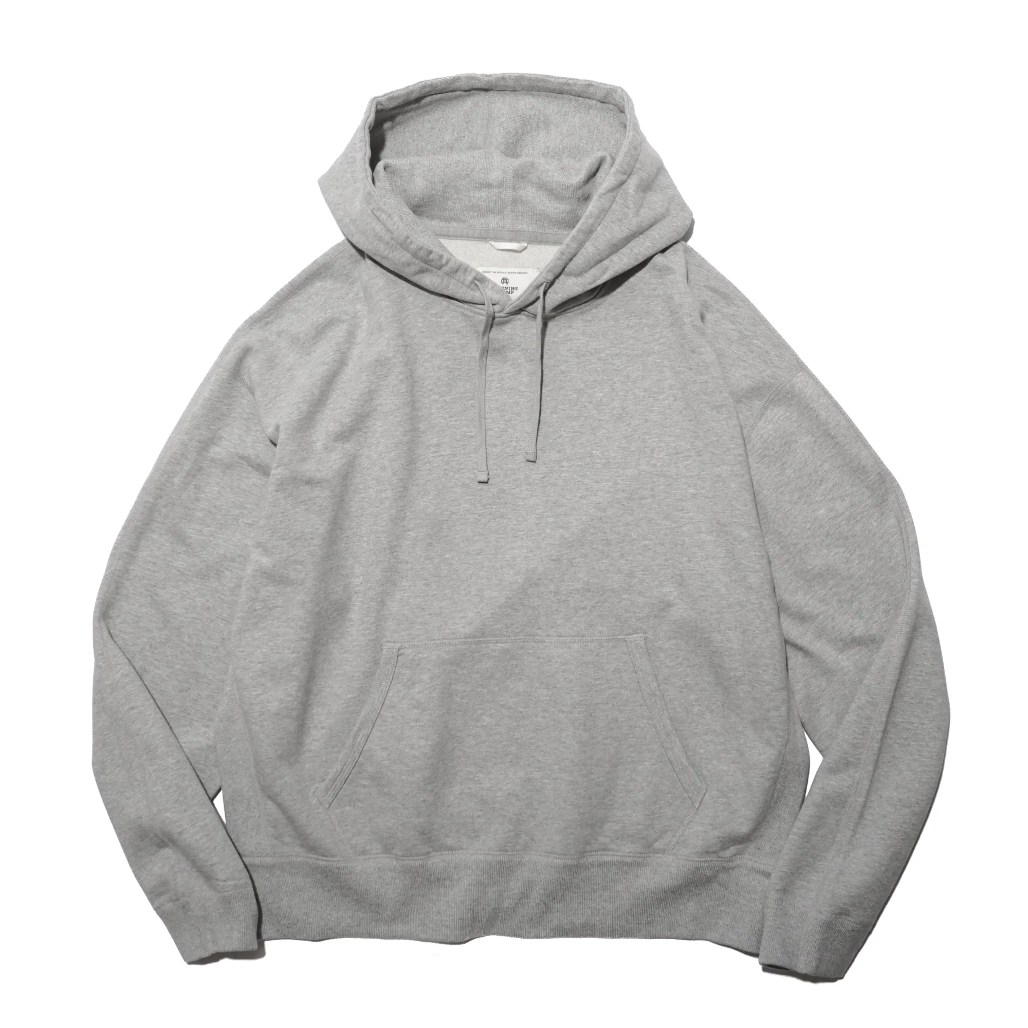 MIDWEIGHT TERRY RELAXED HOODIE "HEATHER GREY"