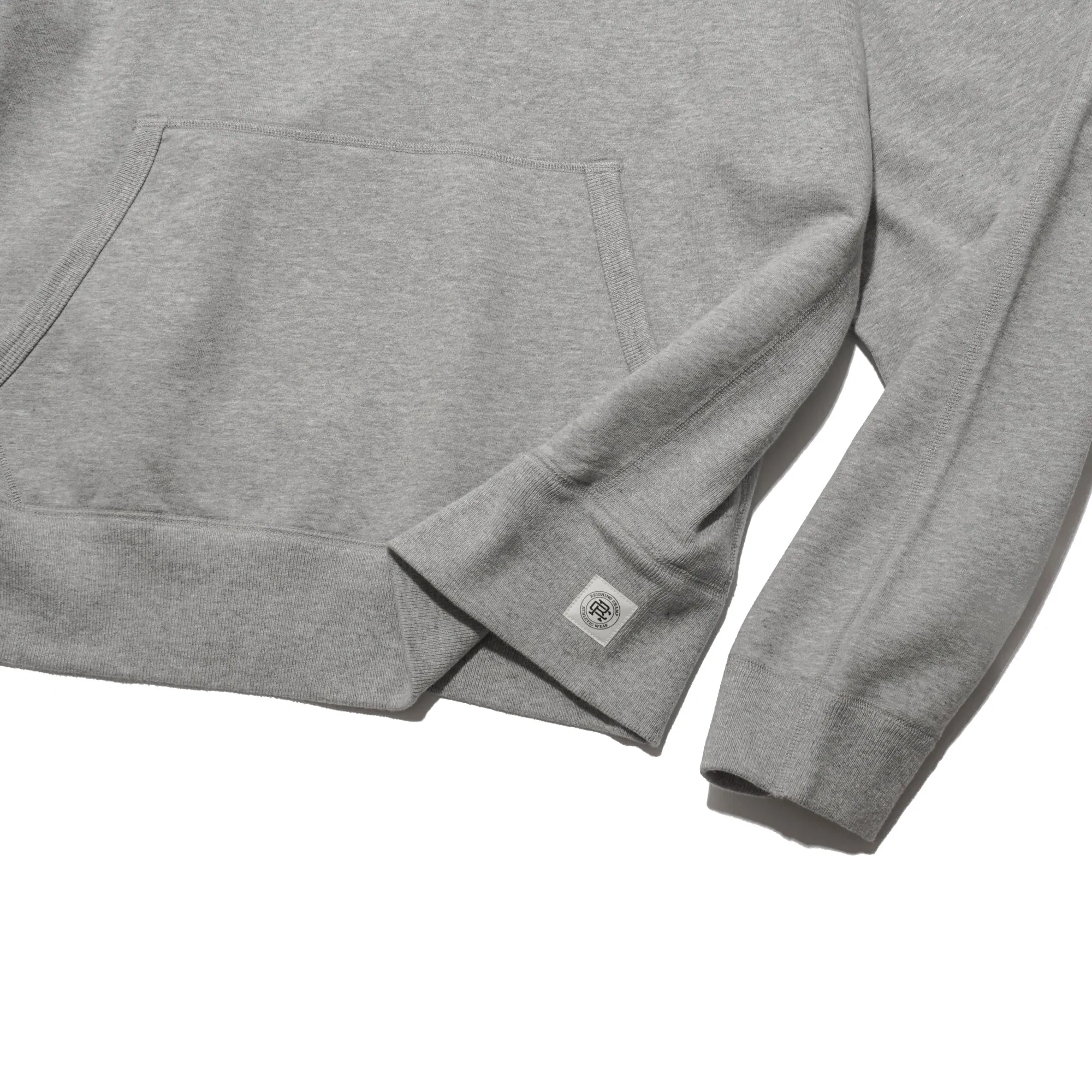 MIDWEIGHT TERRY RELAXED HOODIE "HEATHER GREY"