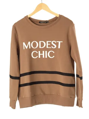 Mocha Modest Chic sweater