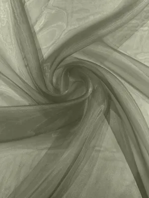 M/Olive 58/60"Wide 100% Polyester Soft Light Weight, Sheer Crystal Organza Fabric Sold By The Yard