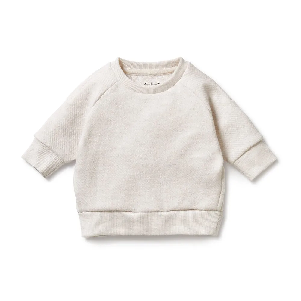 Oatmeal Organic Quilted Sweat