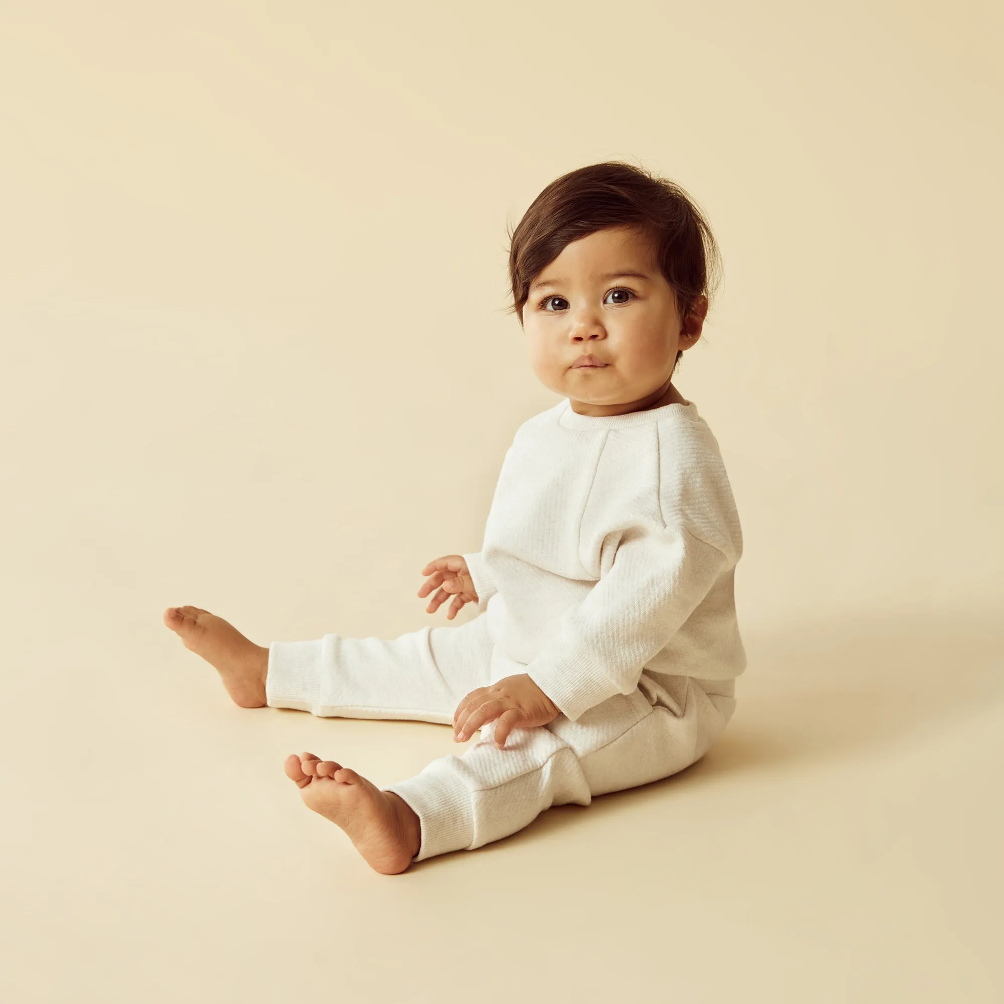 Oatmeal Organic Quilted Sweat