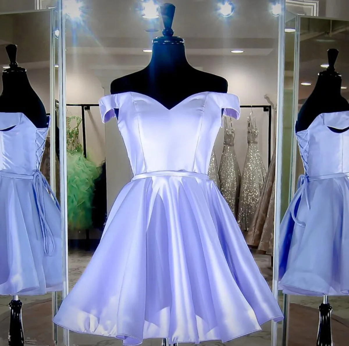 Off the Shoulder Short Purple Prom Dresses, Off Shoulder Short Purple Graduation Homecoming Dresses
