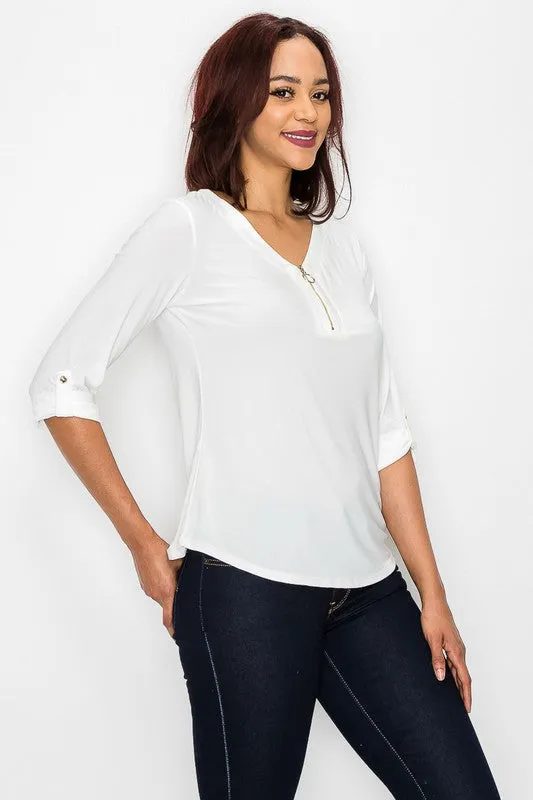 Off-White O-ring Half Placket  Top