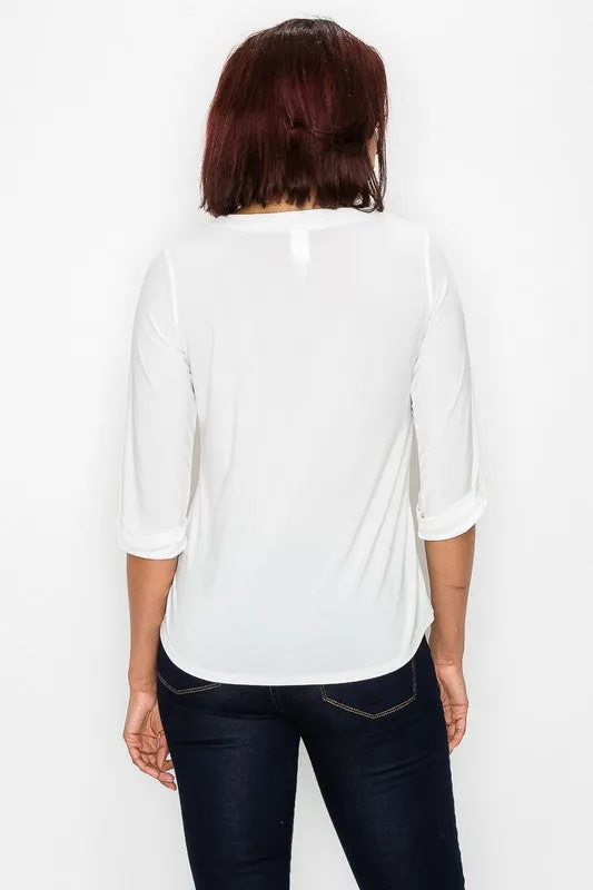 Off-White O-ring Half Placket  Top