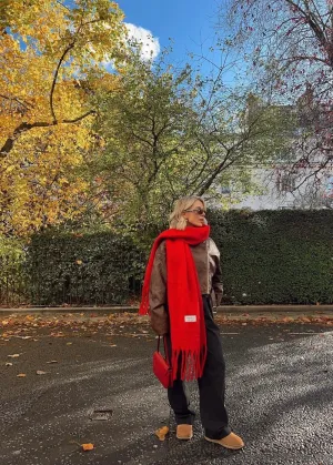 Poppy Red Scarf