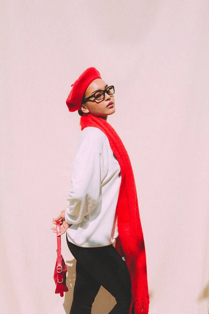 Poppy Red Scarf