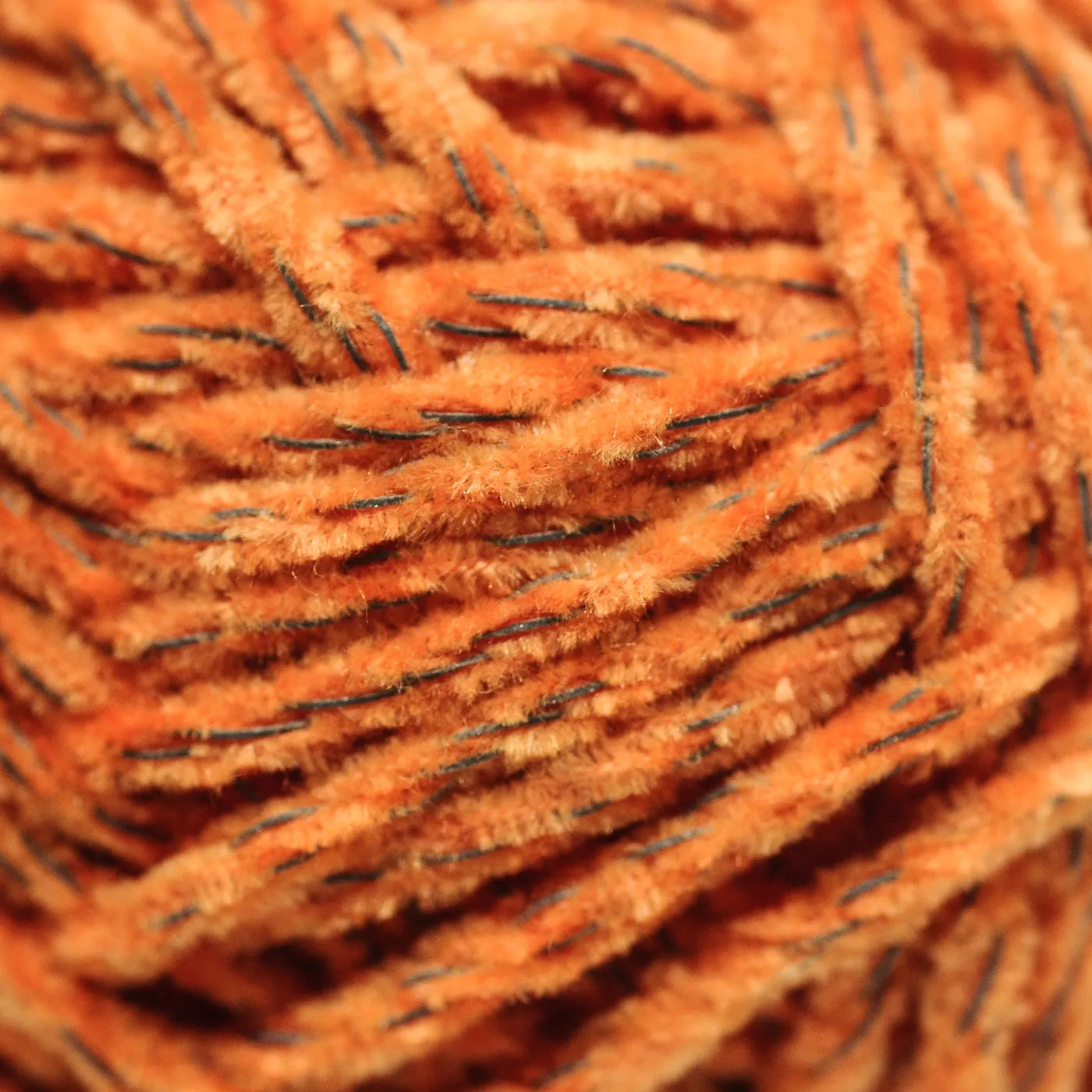 Premium Pumpkin Reflective Chenille Yarn