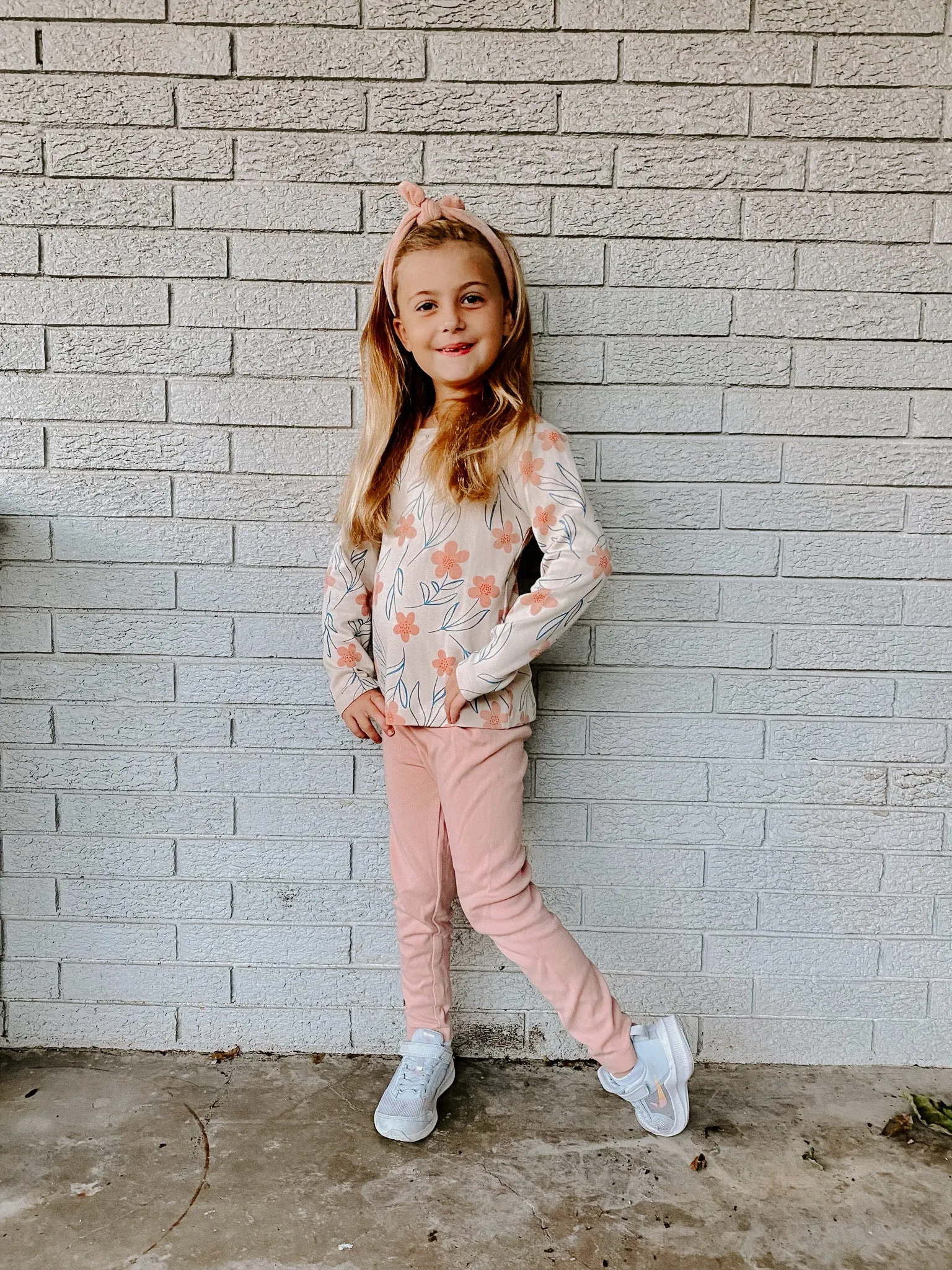 Printed Long-sleeve Tee- Floral Whimsy
