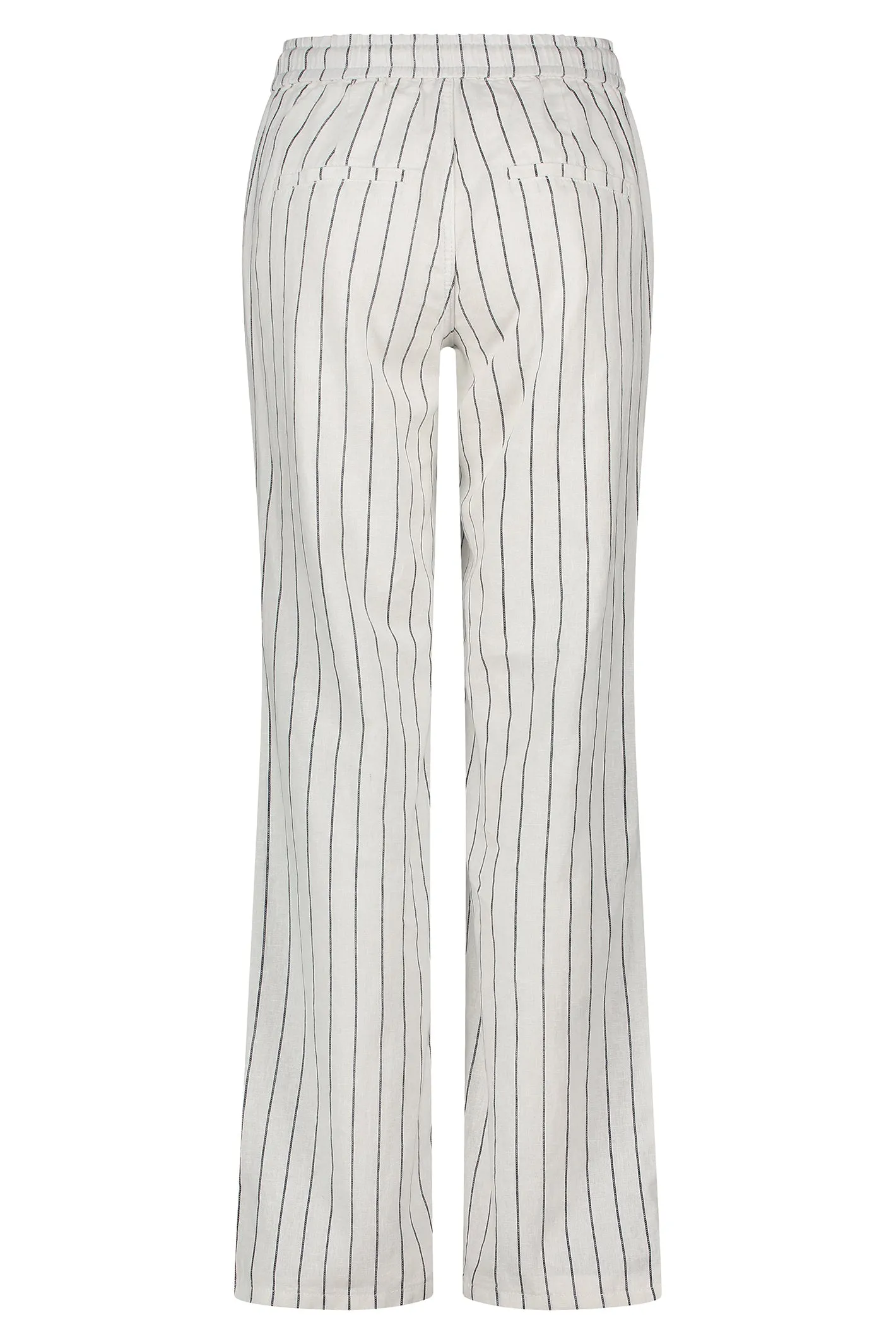 Red Button SRB4441A Colette Cotton Linen Stripe Trouser 79 cm Navy