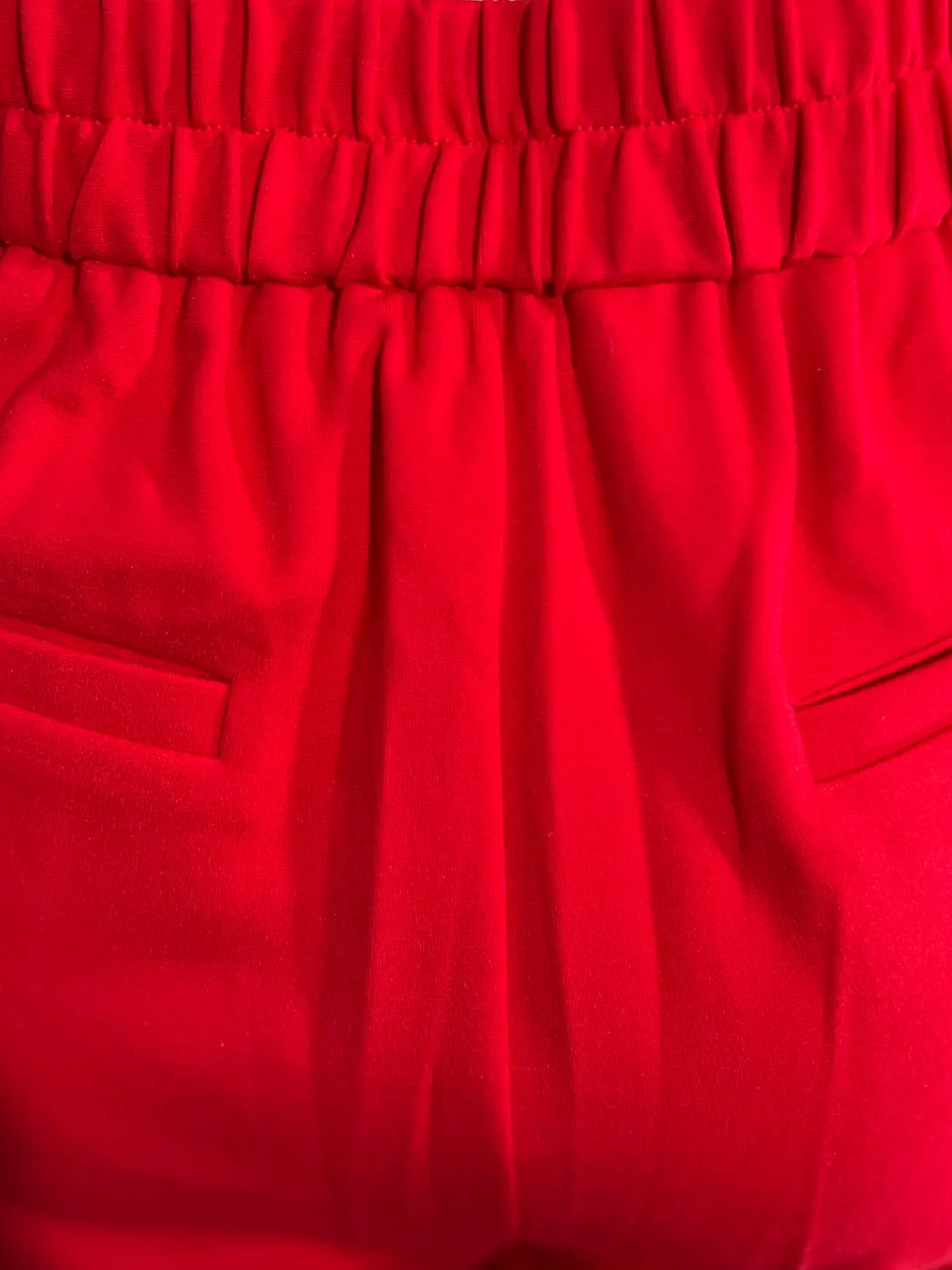 Red Straight Leg Trousers