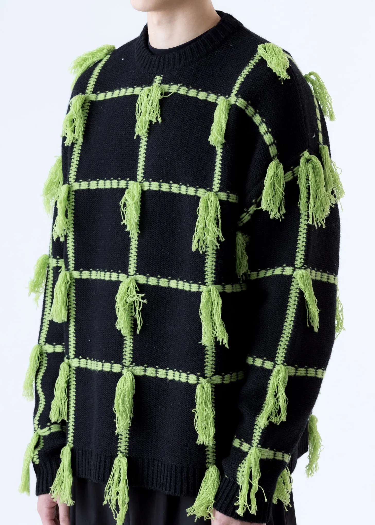 Rei Check Neon Knit Sweater