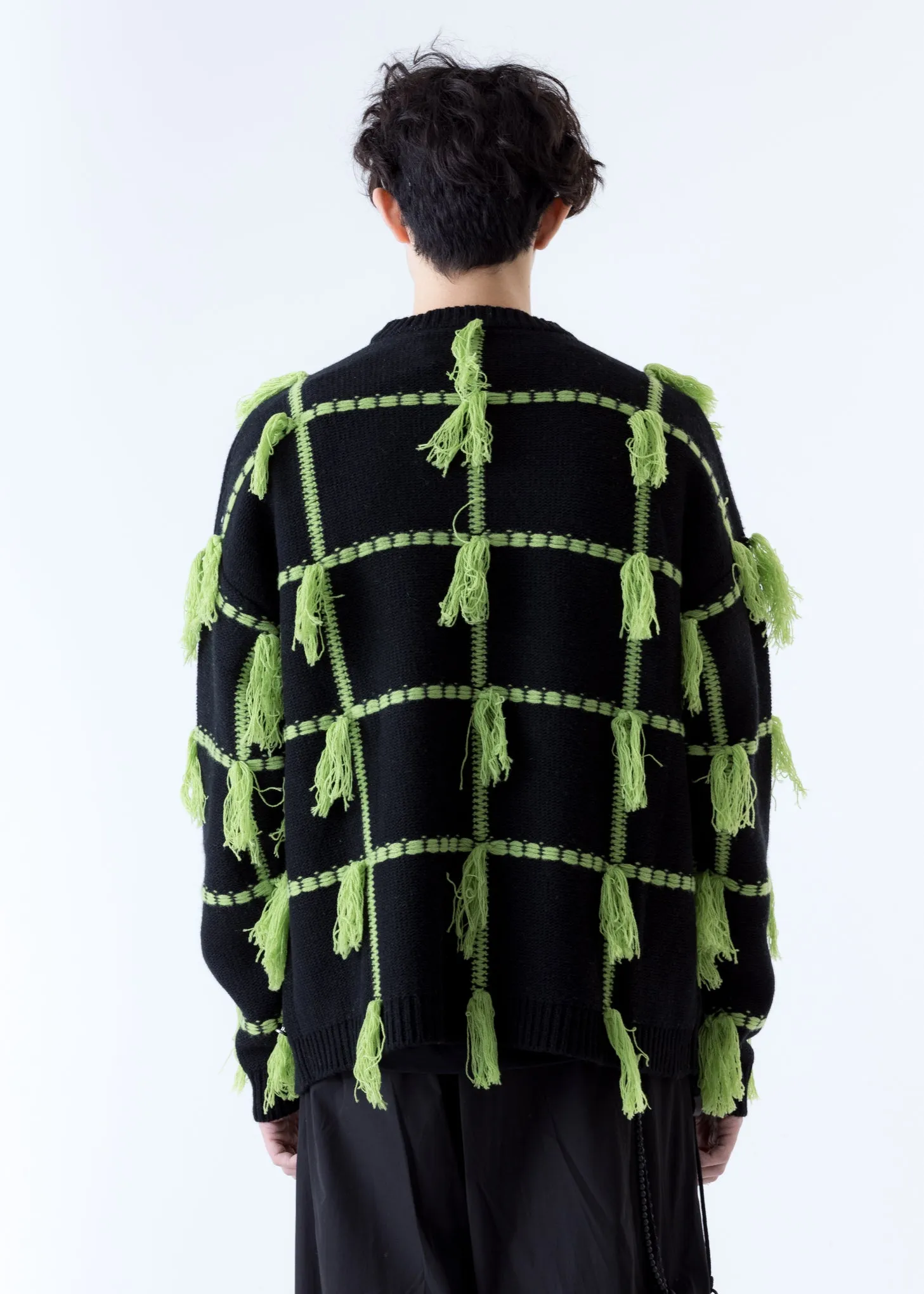 Rei Check Neon Knit Sweater