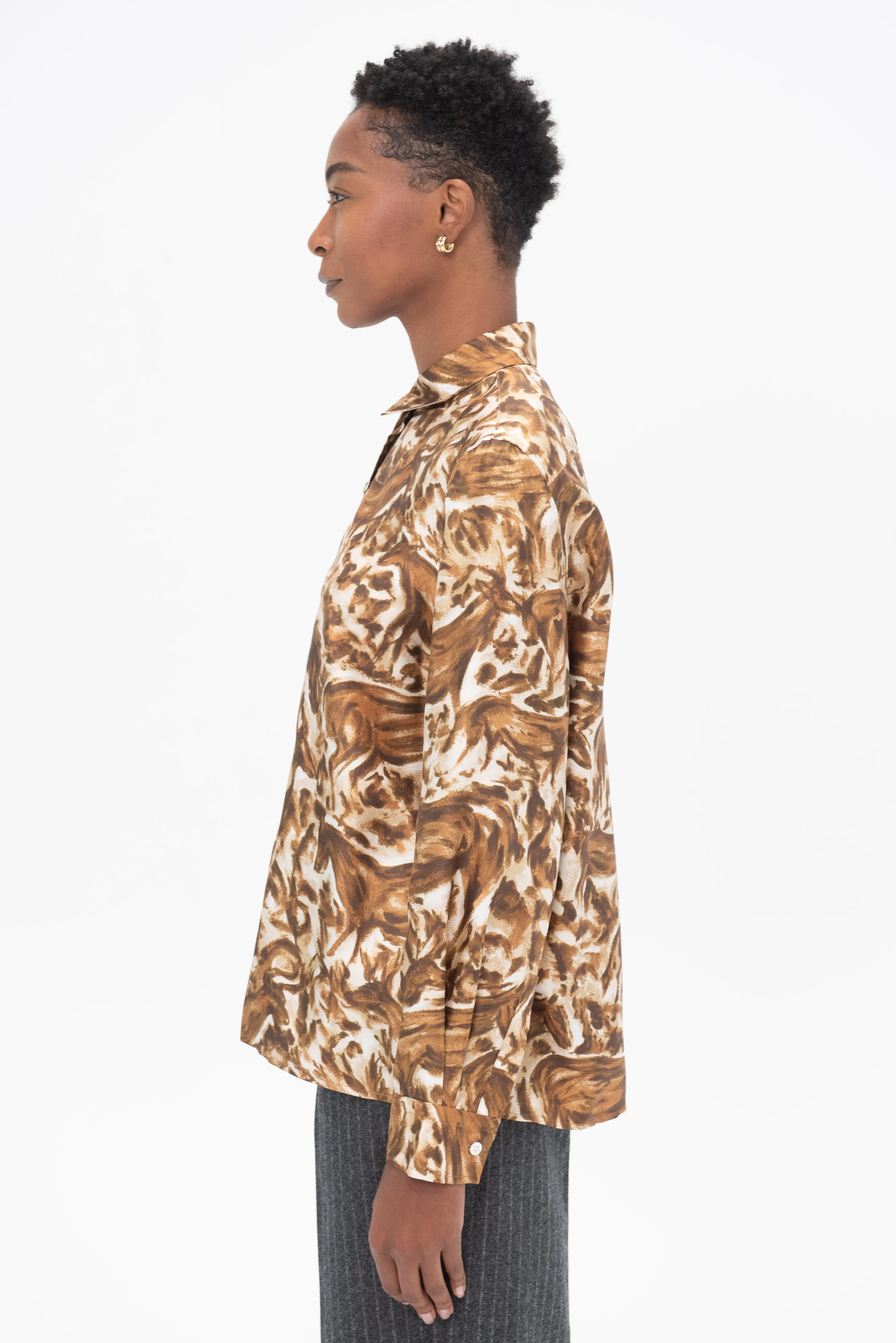 Relaxed Shirt, Brown