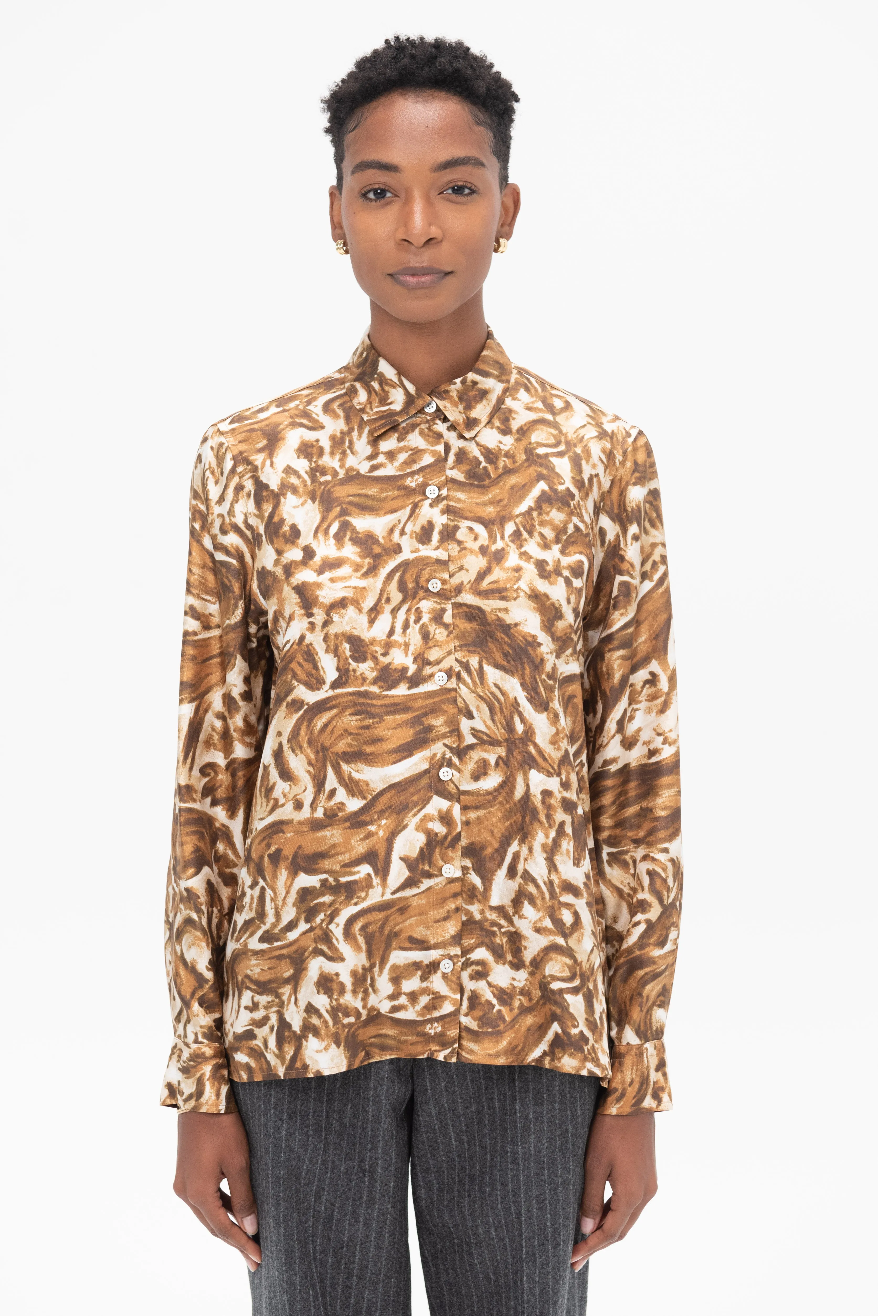 Relaxed Shirt, Brown