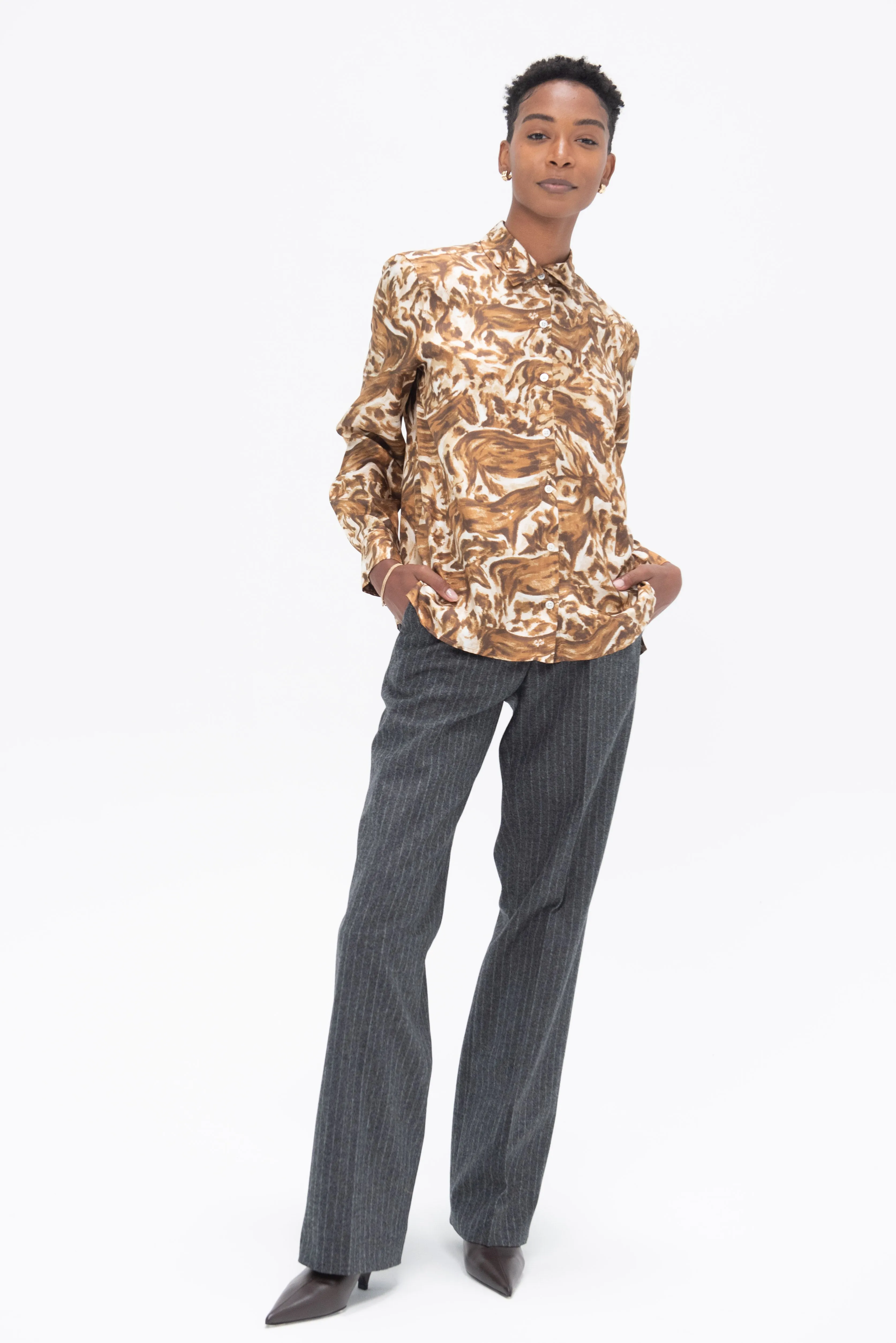 Relaxed Shirt, Brown