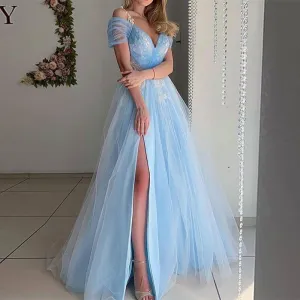 Retro Mesh Floor Length Party Dress