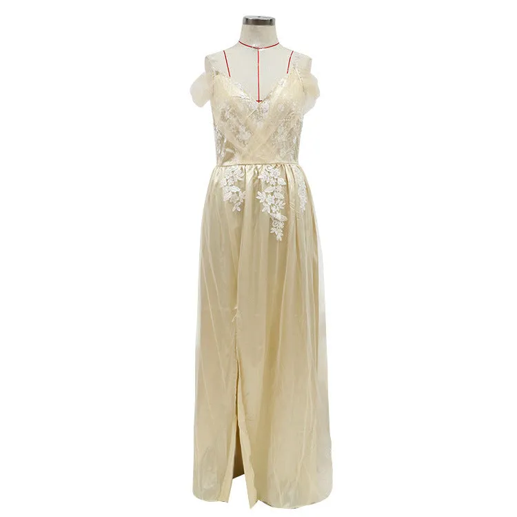 Retro Mesh Floor Length Party Dress