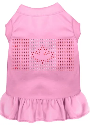 Rhinestone Canadian Flag Dress Light Pink Med (12)