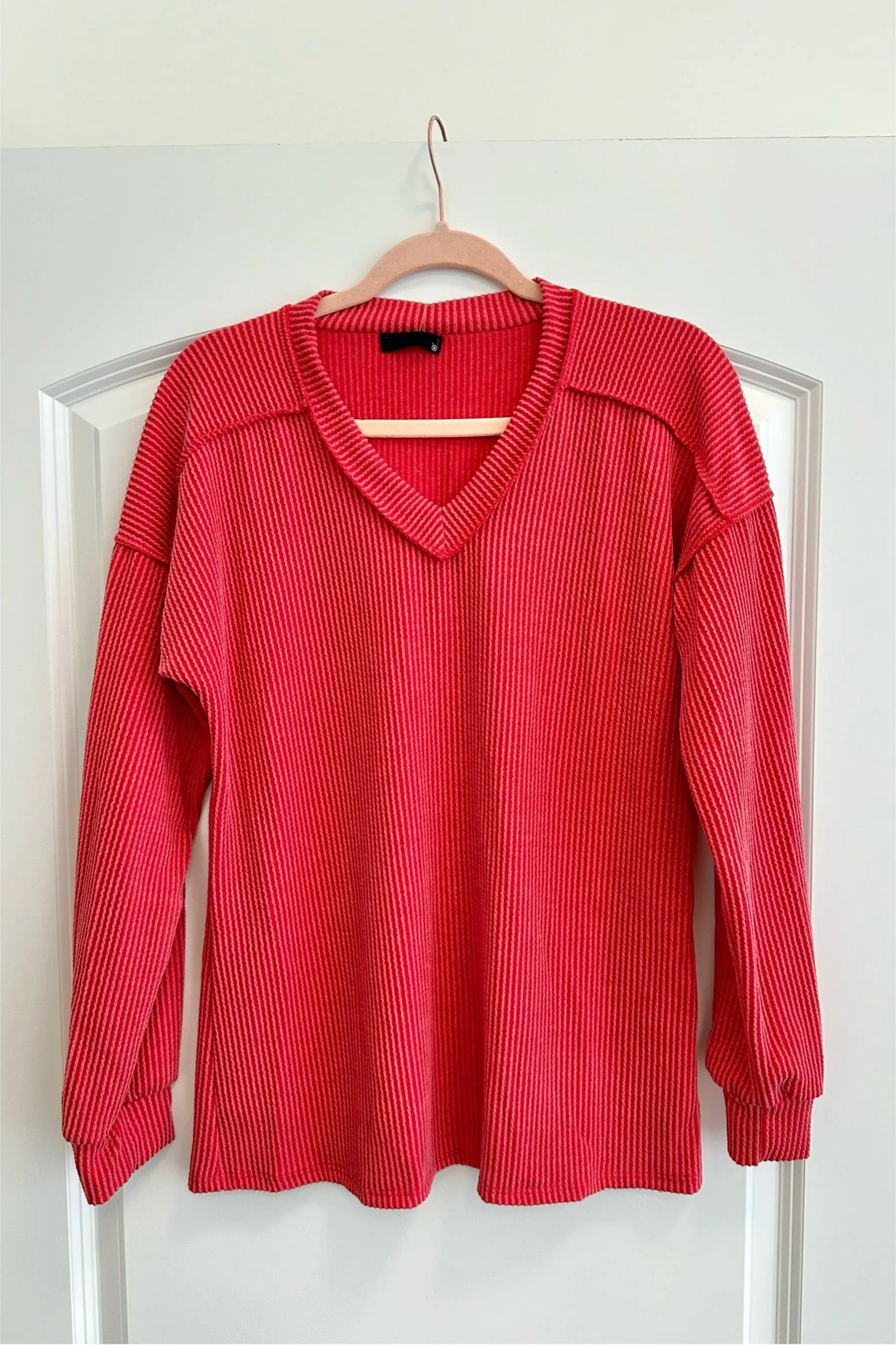 Ribbed Vneck Tops- 6 Colors!