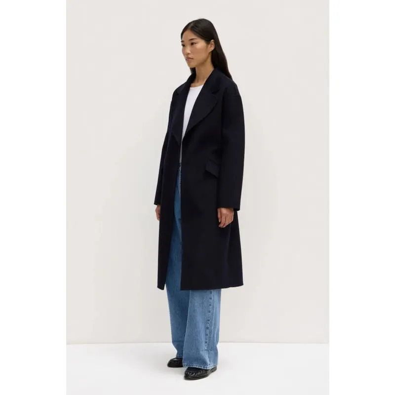 Sadie Single Breasted Wool Coat | Midnight