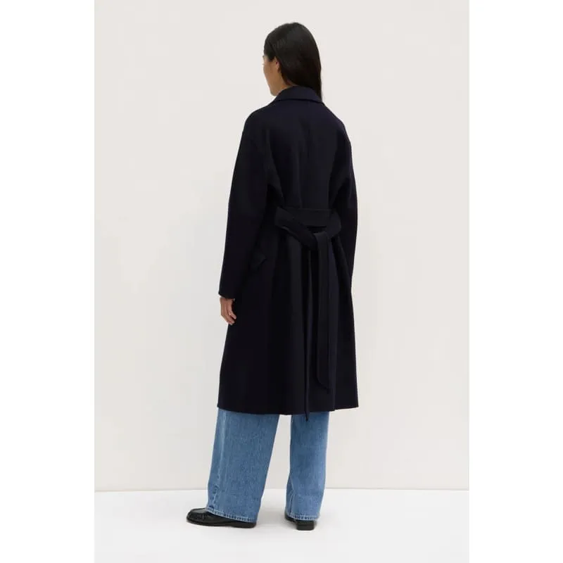 Sadie Single Breasted Wool Coat | Midnight