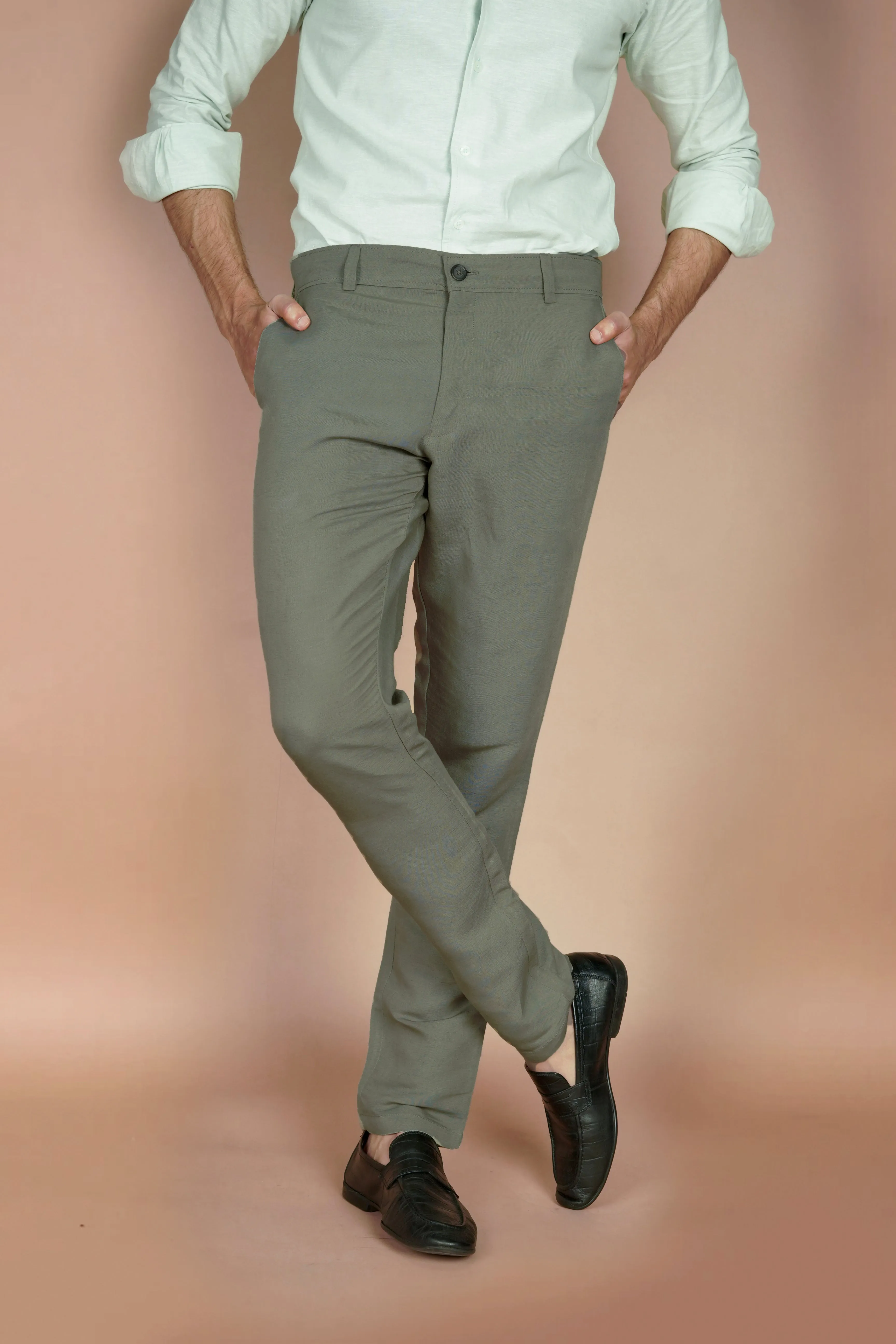 Sage Green Linen Trousers
