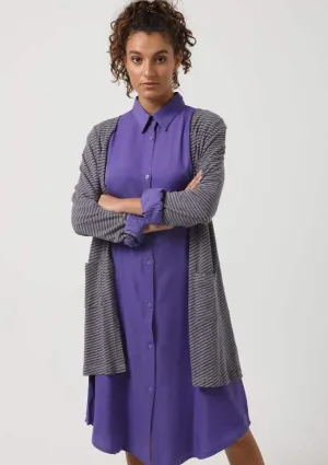 Shades Full Sleeves Open Neckline Cardigan - Kady