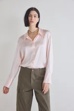 Shift Your Gaze Button Down Silk Blouse
